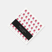 Serviette En Papier Whimsical Pink Strawberry Wedding Napkins (Coin)