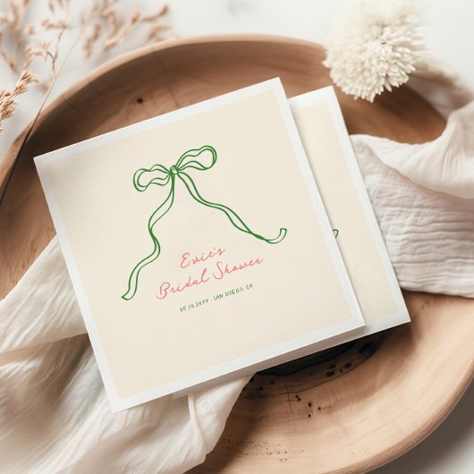 Serviette En Papier Whimsical Quirky manuscrit Fête des mariées de la