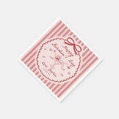 Serviette En Papier Whimsical Red Happy Galentine's Day Napkin (Coin)