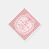Serviette En Papier Whimsical Red Happy Galentine's Day Napkin (Coin)