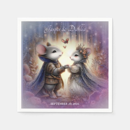 Serviette En Papier Whimsical Renaissance Fairytale Mariage (Devant)