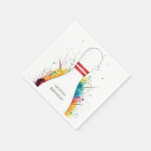 Serviette En Papier Whimsical Retro Bowling Anniversaire (Coin)