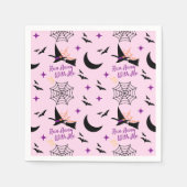 Serviette En Papier Whimsical "Run Away With Me" Halloween Witch & Bat (Devant)