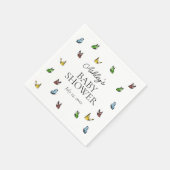 Serviette En Papier Whimsical Rustic Butterfly Baby shower neutre (Coin)