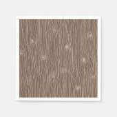 Serviette En Papier Whimsical Rustic Wood Grain Forêt de bois (Devant)