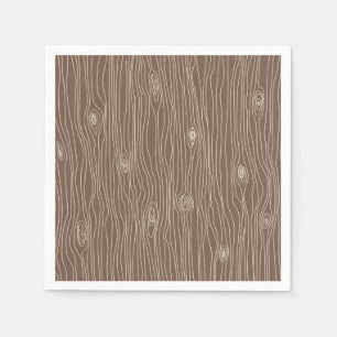 Serviette En Papier Whimsical Rustic Wood Grain Forêt de bois