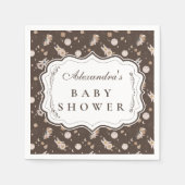 Serviette En Papier Whimsical Safari Animals Neutral Baby Shower (Devant)