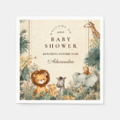 Serviette En Papier Whimsical Safari Welcome Baby Shower (Devant)