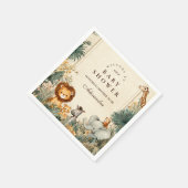 Serviette En Papier Whimsical Safari Welcome Baby Shower (Coin)