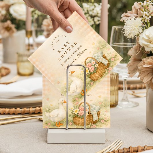 Serviette En Papier Whimsical Silly Goose Spring Baby Shower