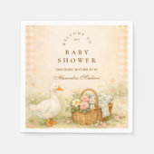 Serviette En Papier Whimsical Silly Goose Spring Baby Shower (Devant)