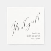 Serviette En Papier Whimsical Simple Neutre C'est un Baby shower de fi (Devant)