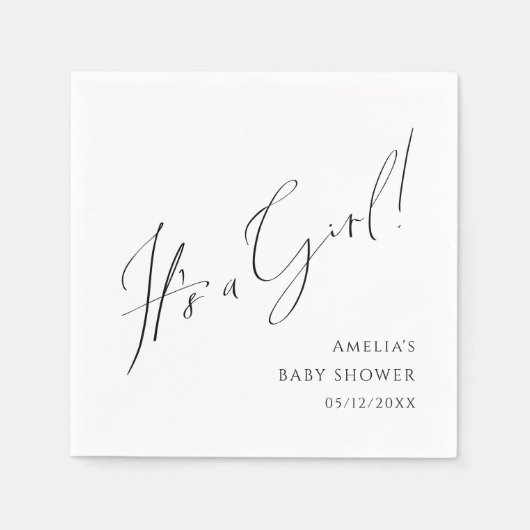 Serviette En Papier Whimsical Simple Neutre C'est un Baby shower de fi (Devant)