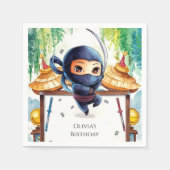 Serviette En Papier Whimsical Spy Ninja Anniversaire (Devant)