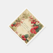 Serviette En Papier Whimsical Strawberry Botanicals Bridal Shower (Coin)