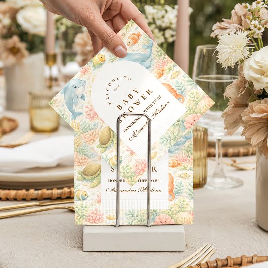 Serviette En Papier Whimsical Summer Animals Baby Shower