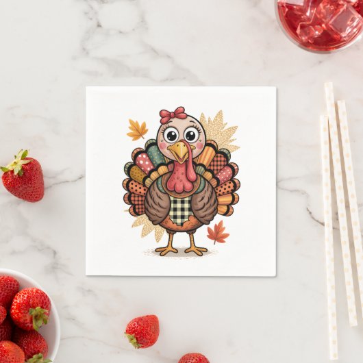 Serviette En Papier Whimsical Thanksgiving Fun (En situation)