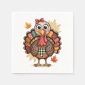 Serviette En Papier Whimsical Thanksgiving Fun (Devant)