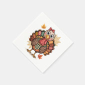 Serviette En Papier Whimsical Thanksgiving Fun (Coin)