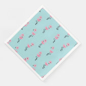 Serviette En Papier Whimsical tropical flamingos (Coin)