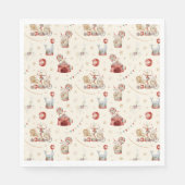 Serviette En Papier Whimsical Watercolor Circus Carnival Baby Shower (Devant)