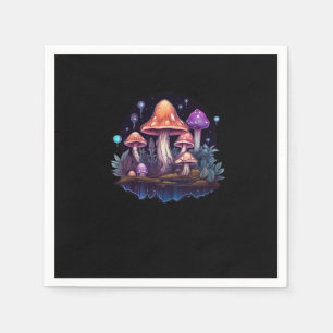 Serviette En Papier Whimsigoth Champignons Et Cristaux