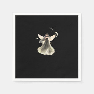 Serviette En Papier Whimsigoth Girl Fée foncée esthétique avec Vibes C