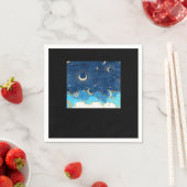 Serviette En Papier Whimsigoth Nuages Sun Moon Witchy Classic (En situation)