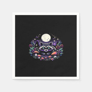 Serviette En Papier Whimsigoth Raccoon Sous La Vinta Lune