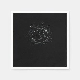 Serviette En Papier Whimsigoth Starry Night Moon Witchy Classic