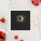 Serviette En Papier Whimsigoth Sun Moon Space Classic (En situation)
