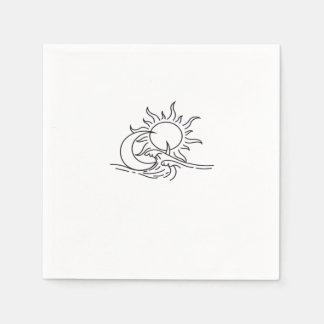 Serviette En Papier Whimsigoth Sun Sea Witchy