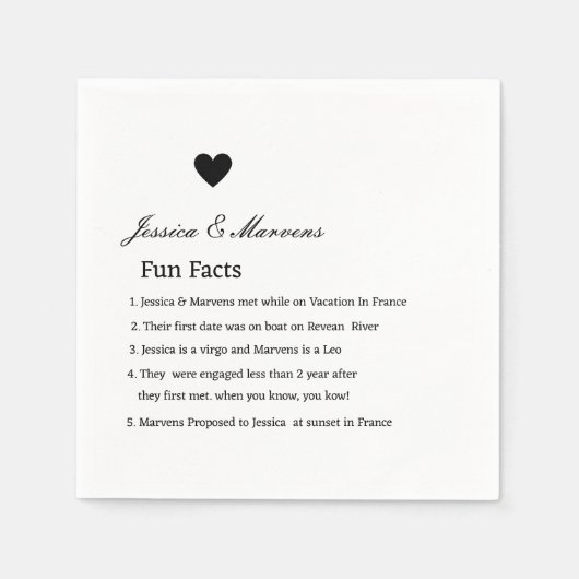Serviette En Papier WhimsScript amusant fait mariage serviettes (Devant)