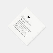 Serviette En Papier WhimsScript amusant fait mariage serviettes (Coin)