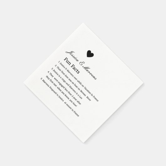 Serviette En Papier WhimsScript amusant fait mariage serviettes (Coin)