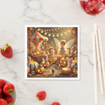 Whimssd'automne Fairy Citrouille Market Decoupage