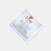 Serviette En Papier Whimssical Funny Summer Family Beach Pool Règles (Coin)