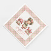 Serviette En Papier Whimsy Fairy Blush Pink Floral Birthday Celebratio (Coin)