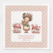 Serviette En Papier Whimsy Fairy Blush Pink Floral Birthday Celebratio (Devant)