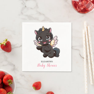 Serviette En Papier Whimsy mignonne Unicorn Baby Show