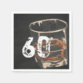 Serviette En Papier Whiskey Birthday, Invitation for Men, ÉDITABLE (Devant)