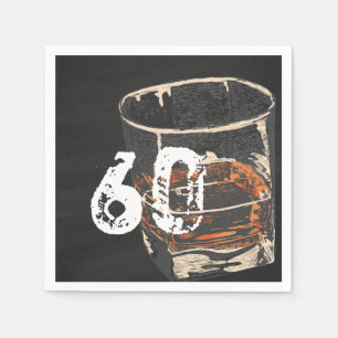 Serviette En Papier Whiskey Birthday, Invitation for Men, ÉDITABLE