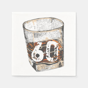 Serviette En Papier Whiskey Birthday, Invitation for Men, ÉDITABLE
