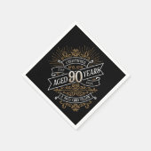Serviette En Papier Whiskey Mens Funny 90e anniversaire (Coin)