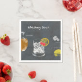 Serviette En Papier Whiskey Sour (En situation)