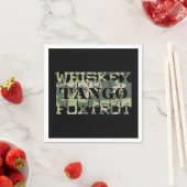 Serviette En Papier Whiskey Tango Foxtrot WTF Camouflage vert (En situation)