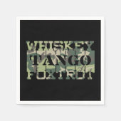 Serviette En Papier Whiskey Tango Foxtrot WTF Camouflage vert (Devant)