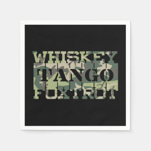 Serviette En Papier Whiskey Tango Foxtrot WTF Camouflage vert
