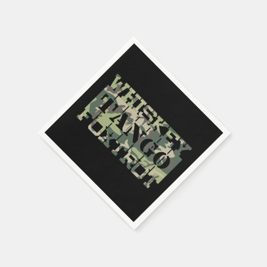 Serviette En Papier Whiskey Tango Foxtrot WTF Camouflage vert (Coin)