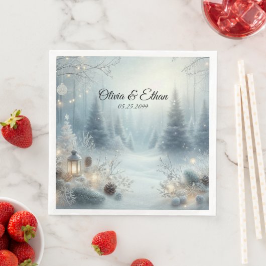 Serviette En Papier Whispers d'un solstice d'hiver (En situation)